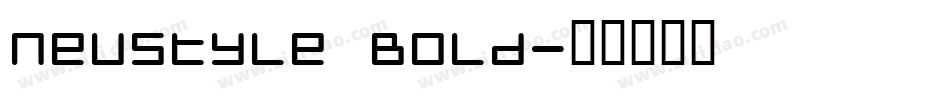 Neustyle Bold字体转换